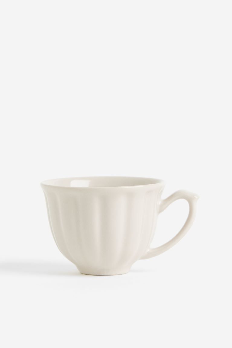 Small Stoneware Cup - Light beige - Home All | H&M US | H&M (US + CA)