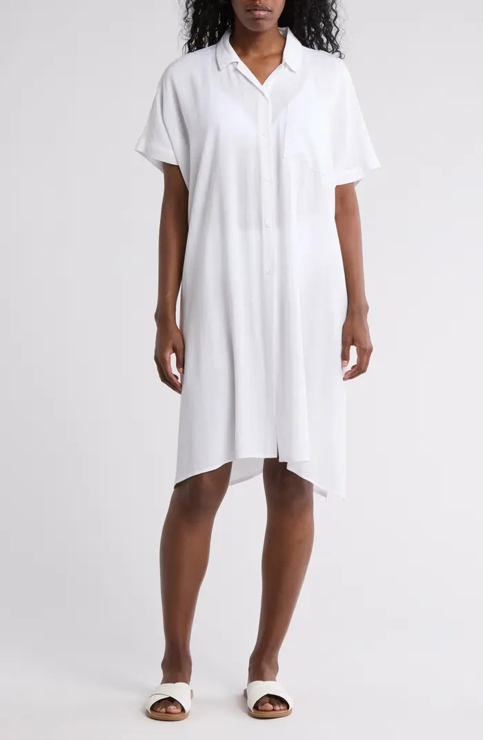 Everyday Button-Down Beach Cover-Up Tunic | Nordstrom Rack