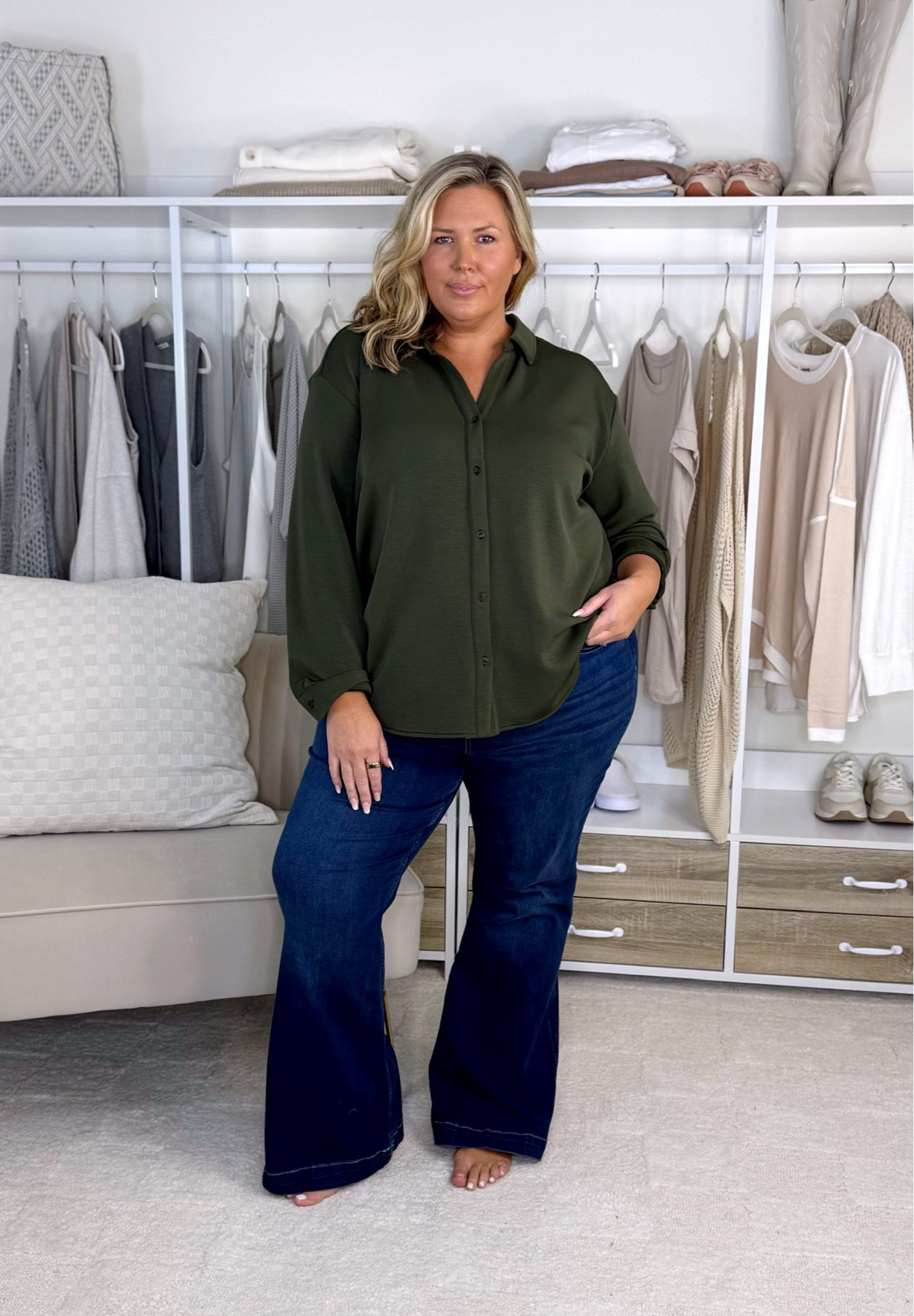 Spanx denim haul! Wearing a 2X in everything! Would size up in the black pull ons. Plus size, outfit inspo, denim, apron belly, mom life @Spanx #spanxpartner

#LTKSeasonal #LTKPlusSize #LTKMidsize