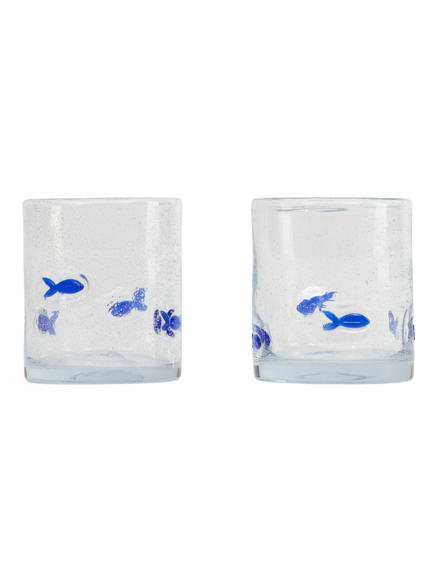 Set Of 2 Fish Bubble Icon Glasses | TJ Maxx