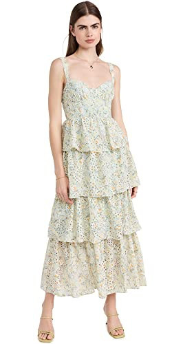 ASTR the label womens Astr Women's Midsummer Dress, Lt Mint Multi Floral, Large US | Amazon (US)