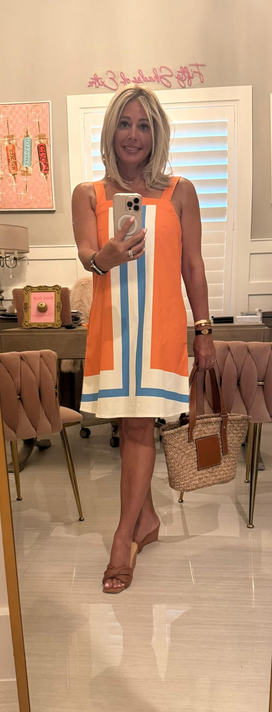 Fiona Jolin Women's Striped Mini Dress Boho Shoulder Strap Sundress Summer Cover Up Dress for Bea... | Amazon (US)