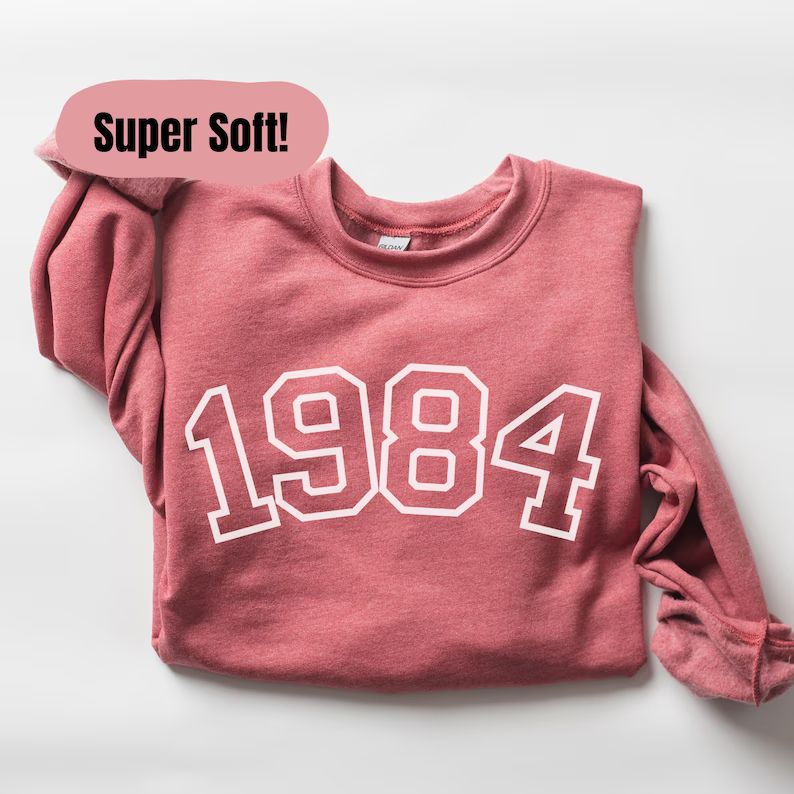 Custom Birth Year Sweater, Birthday Gift for Her, 1984 Sweatshirt, Birthday Crewneck Sweater, Cus... | Etsy (US)