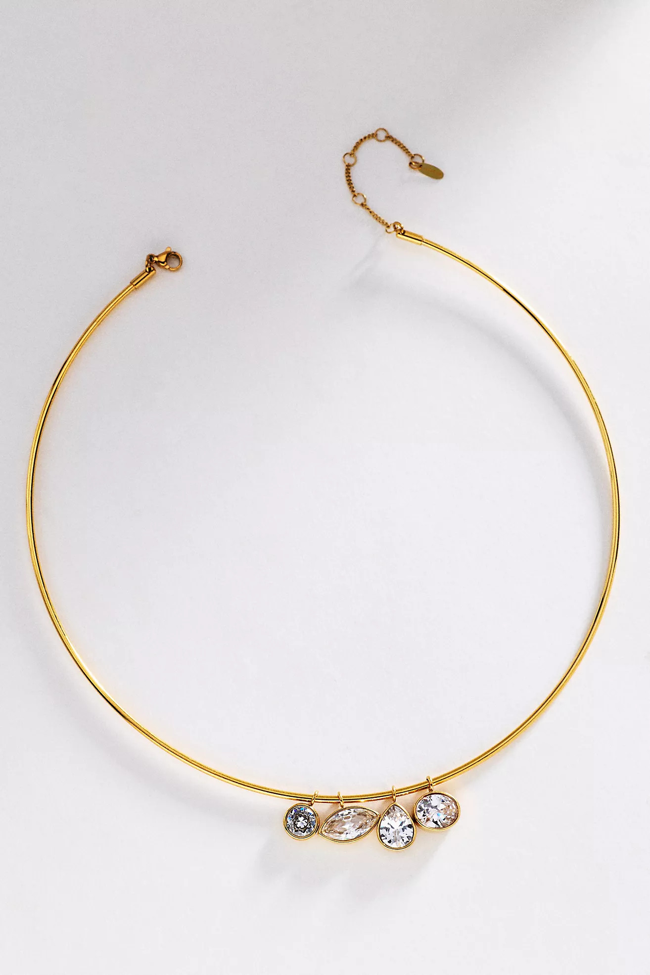 By Anthropologie Demi-Fine Floating Crystal Collar Necklace | Anthropologie (US)