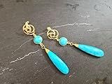 Turquoise earrings dangle earrings, bohemian earrings, Statement earrings, Turquoise jewelry, Turquo | Amazon (US)