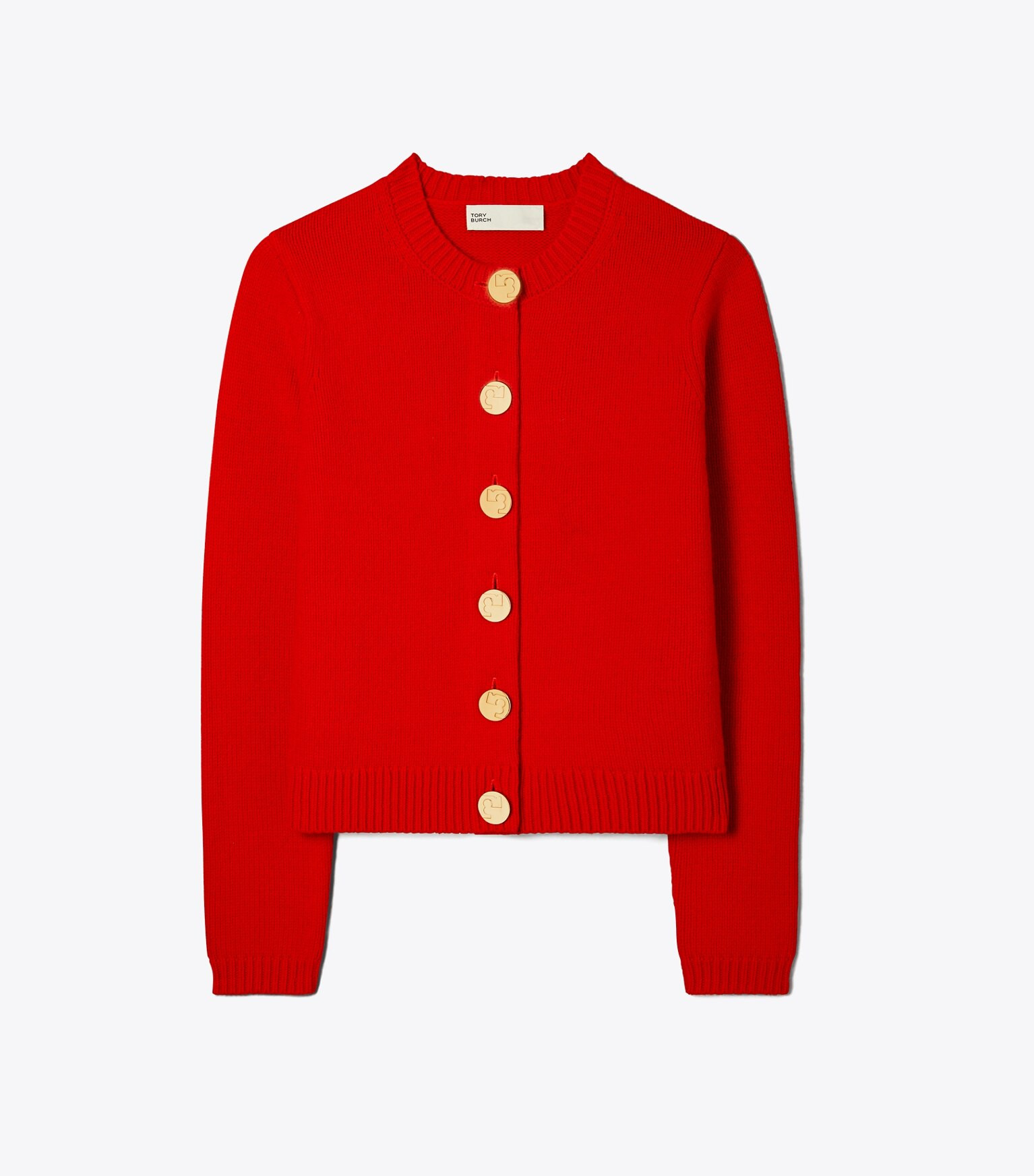 LOGO BUTTON WOOL CARDIGAN | Tory Burch (US)