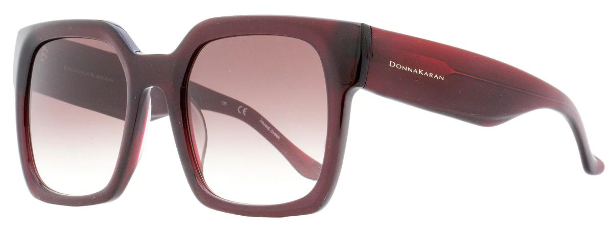 Donna Karan Women's Square Sunglasses DO509S 605 Crystal Bordeaux 54mm | Shop Premium Outlets