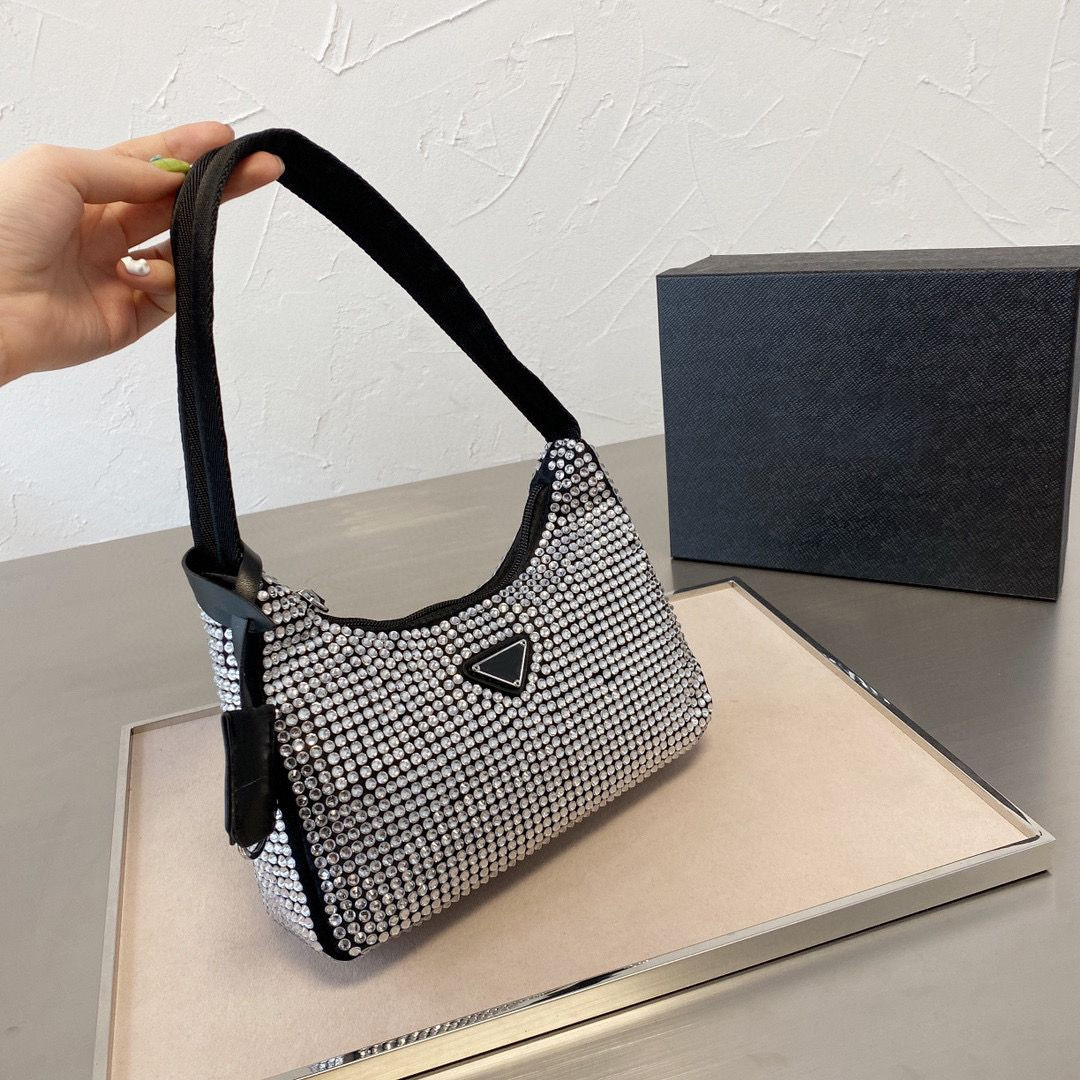 Luxurys Designer Bag Women Shoulder handbag 2000 crystal Diamante Handbags Metallic Beads Glitter... | DHGate