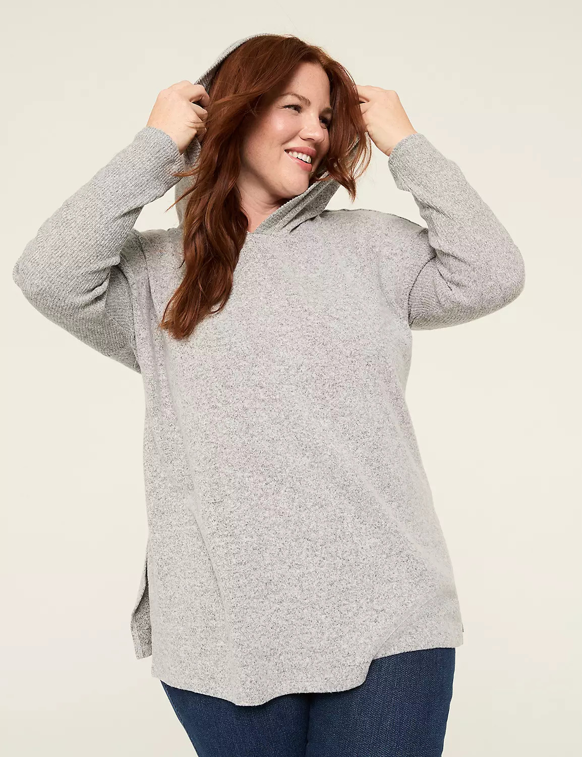 Marl Long-Sleeve Hoodie Tunic | Lane Bryant (US)