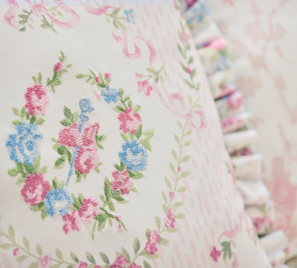 LoveShackFancy Floral Bow Outdoor Pillow | Pottery Barn (US)