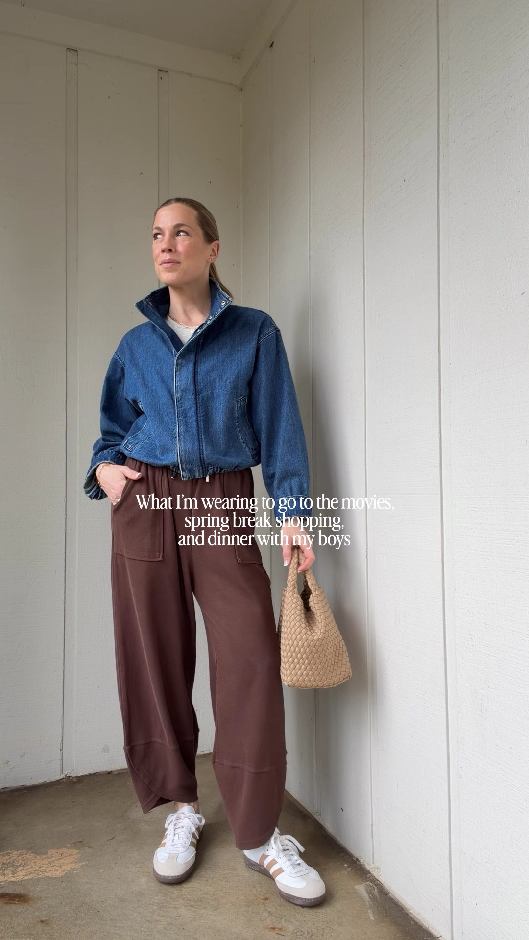 Madewell jacket size small. I rented mine from Nuuly. I linked some similar styles. Amazon pants sizes small. Adidas Sambas. I converted my women’s size to find my men’s size. Small NAGHEDI tote. 



#LTKootd #LTKOver40 #LTKmomlife