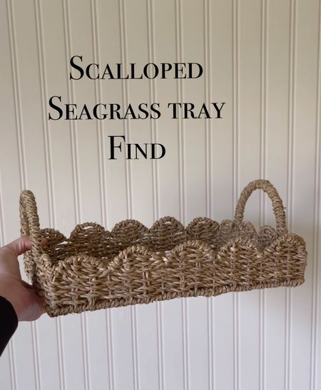 Scalloped seagrass tray. 

#LTKhome #LTKFind #LTKSale