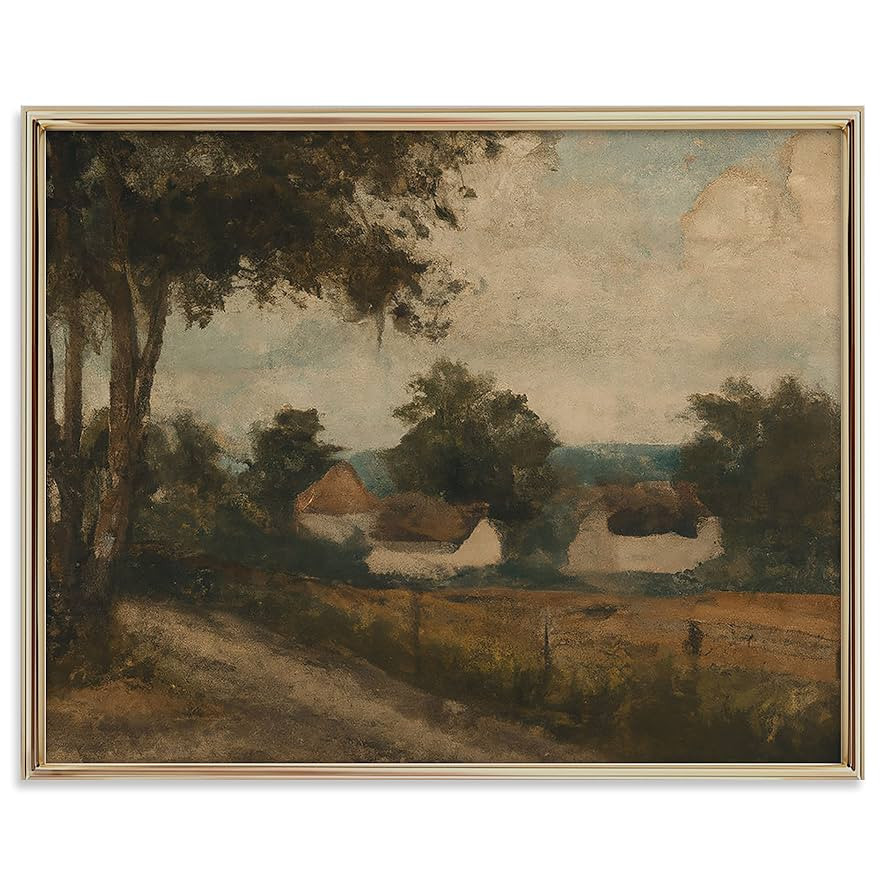 Vintage Landscape Wall Art - Antique Art Prints for Home Decor - Rustic Farm and Country Landscap... | Amazon (US)