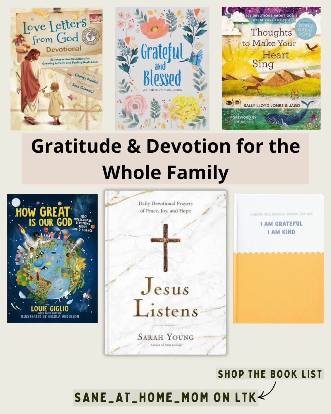 A few books I’m loving for a season of gratitude, prayer, and devotion this fall 🤎🍂

I love having books like these around our home that encourage us to slow down, reflect, pray, and remember what we have to be thankful for. There’s something here for young and old—from kids’ gratitude journals and devotionals to beautiful books for adults and daily prayer.

With Thanksgiving coming up, I especially love the idea of making gratitude part of our daily family rhythm, rather than something we only talk about in November.

These would also make thoughtful Christian gifts, Thanksgiving gifts, fall reading picks, gratitude journals, prayer books, and devotional books for yourself or someone you love.

I linked all 6 books on my LTK! 🤎 Tap over to shop the full book list and find a gratitude journal, devotional, prayer book, or daily reading that fits your family.

#GratitudeBooks #ChristianBooks #DevotionalBooks #PrayerBooks #ThanksgivingIdeas

#LTKcanada #LTKfall #LTKfamily
