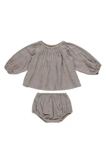 QUINCY MAE Mia Ruffle Organic Cotton Top & Bloomers | Nordstrom | Nordstrom