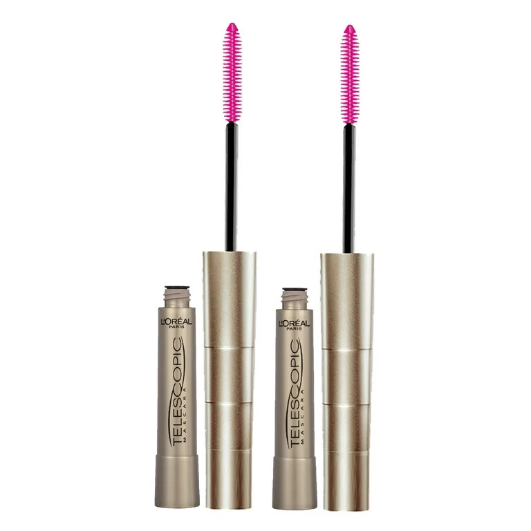 (2 pack) L'Oreal Paris Telescopic Original Washable Mascara, Blackest Black, 2 Pack | Walmart (US)