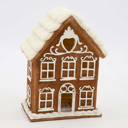Gingerbread Light Up House Christmas Decor 21cm | TK Maxx
