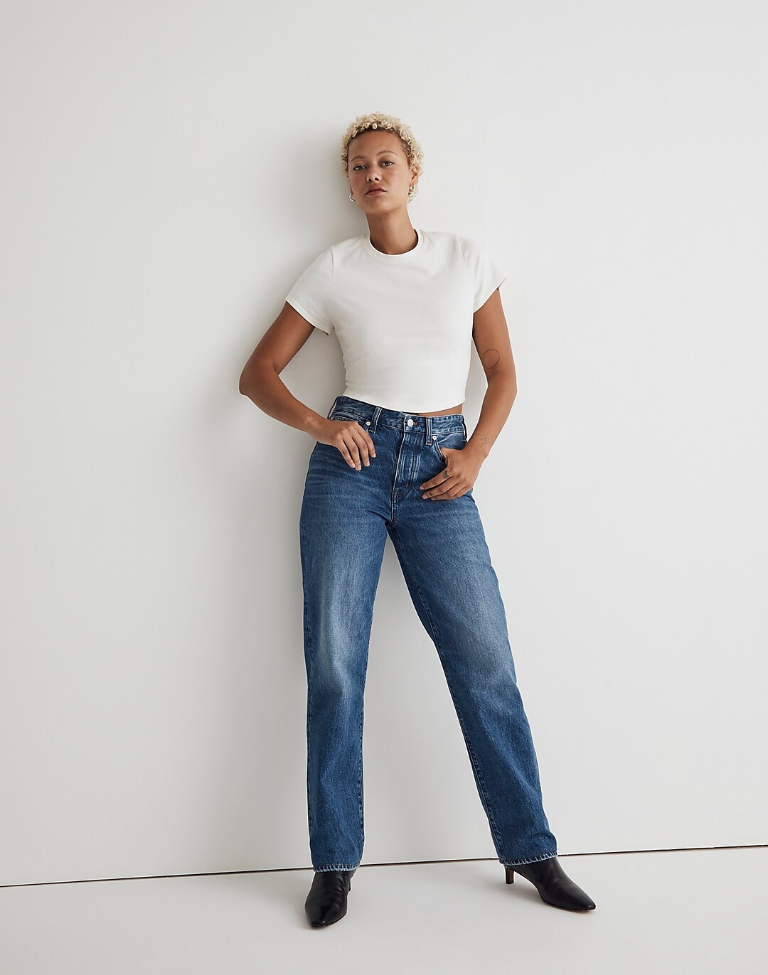 Curvy Low-Slung Straight Jeans in Palmina Wash | Madewell