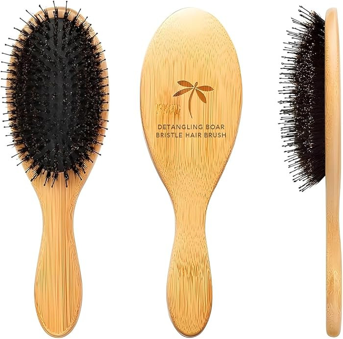 Belula Boar Bristle Hair Brush - Hair Brushes for Women & Mens Hair Brush, Detangler Brush, Hairb... | Amazon (US)
