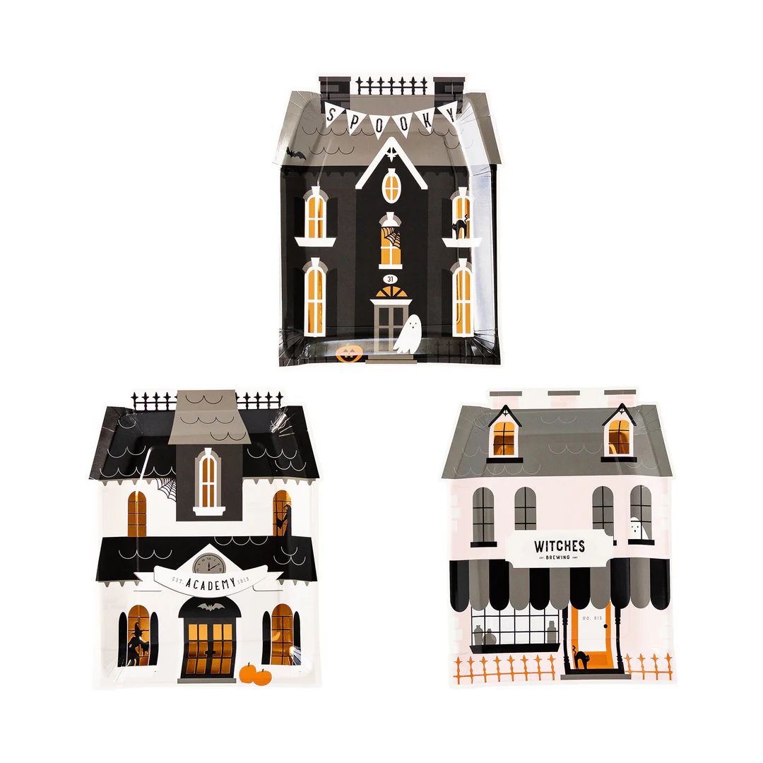 Haunted House Shaped Plate Set | My Mind's Eye