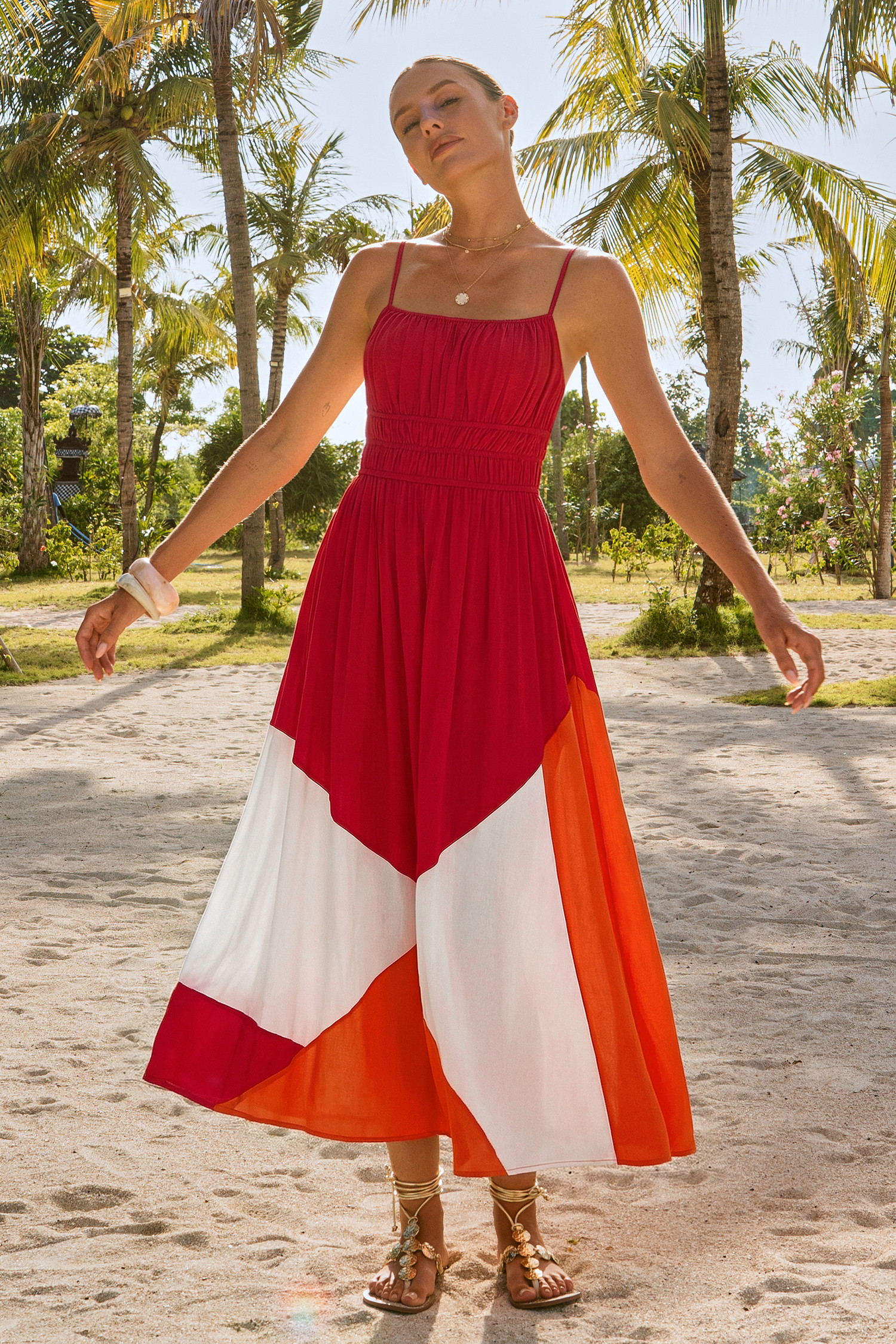 Sunny Honey Colorblock Maxi Dress | Cupshe US