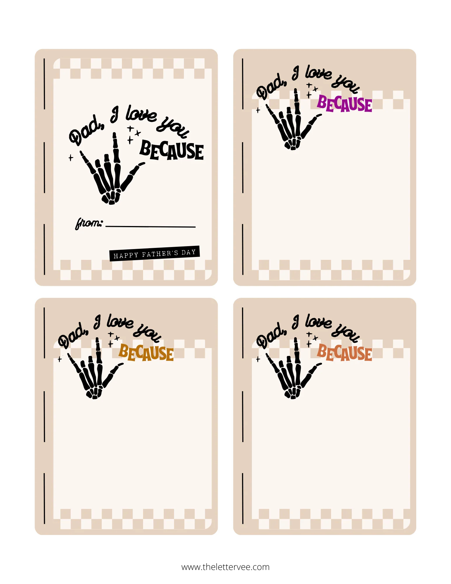 Book for Dad | Printable gift | The Letter Vee