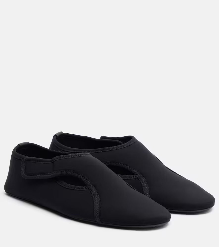 AlaÃ¯a Flex leather-trimmed ballet flats | Mytheresa (US/CA)