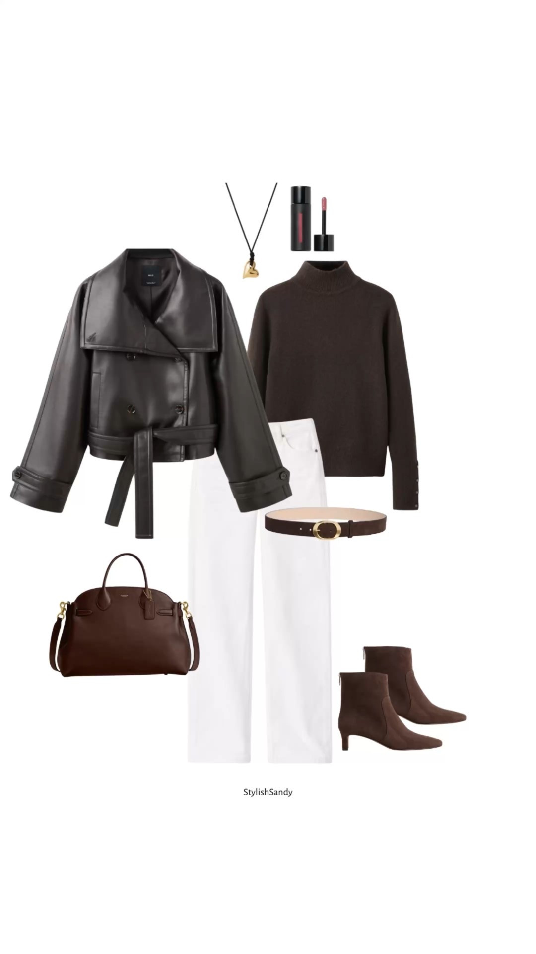 Outfit Inspo- monochromatic outfit.

Love this chic look.  Wear denim now through summer, or swap it for a different color. Fits tts. 

I wear this boot, and it's comfortable, chic, and runs tts. 

Turtleneck, faux-leather jacket, handbag, belt, necklace, and a favorite lip in petal. 

#LTKOver40 #LTKootd #LTKSeasonal