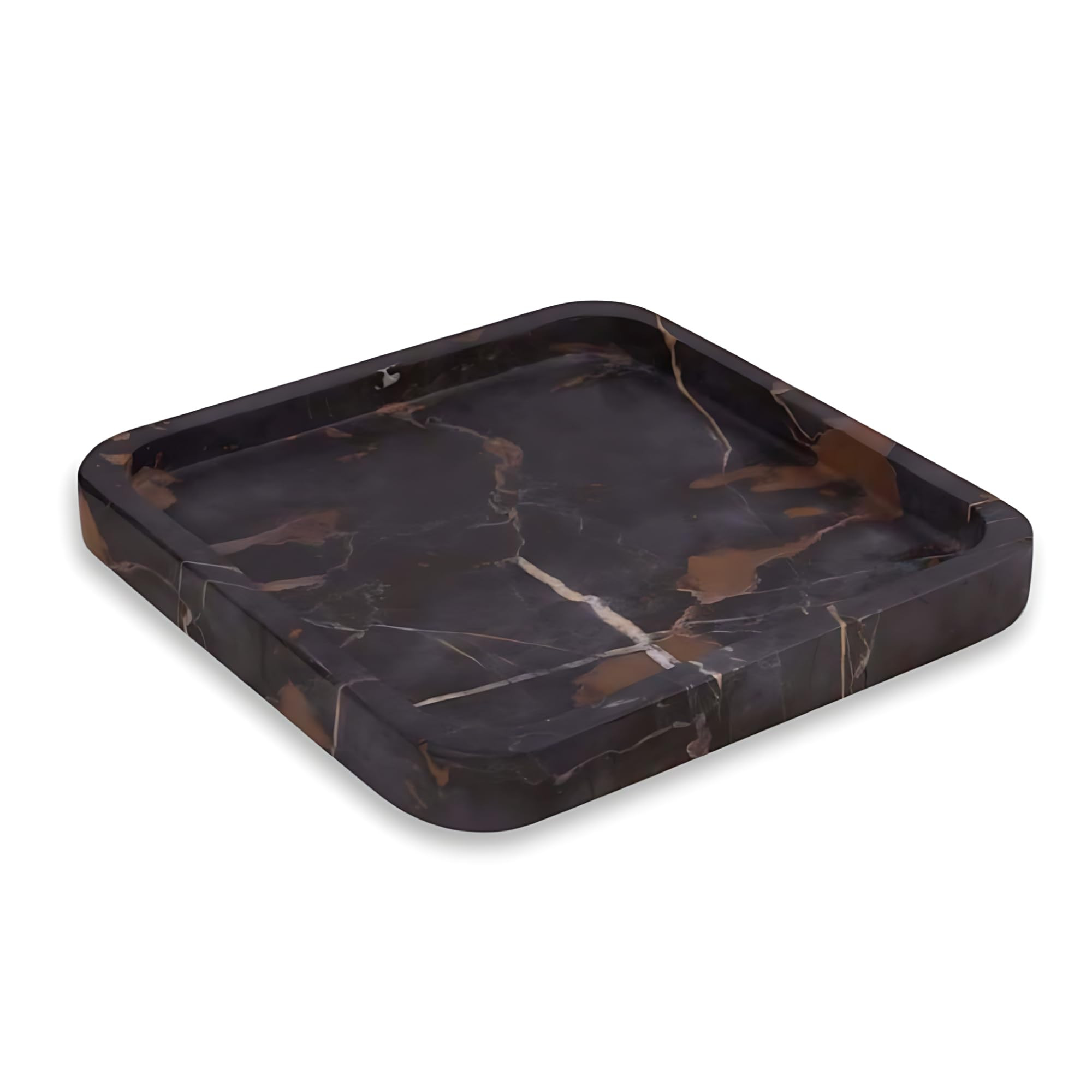 Bey-Berk Robbie Genuine Brown Marble Valet Tray - Luxury Stone Decorative Organizer for Jewelry, ... | Amazon (US)