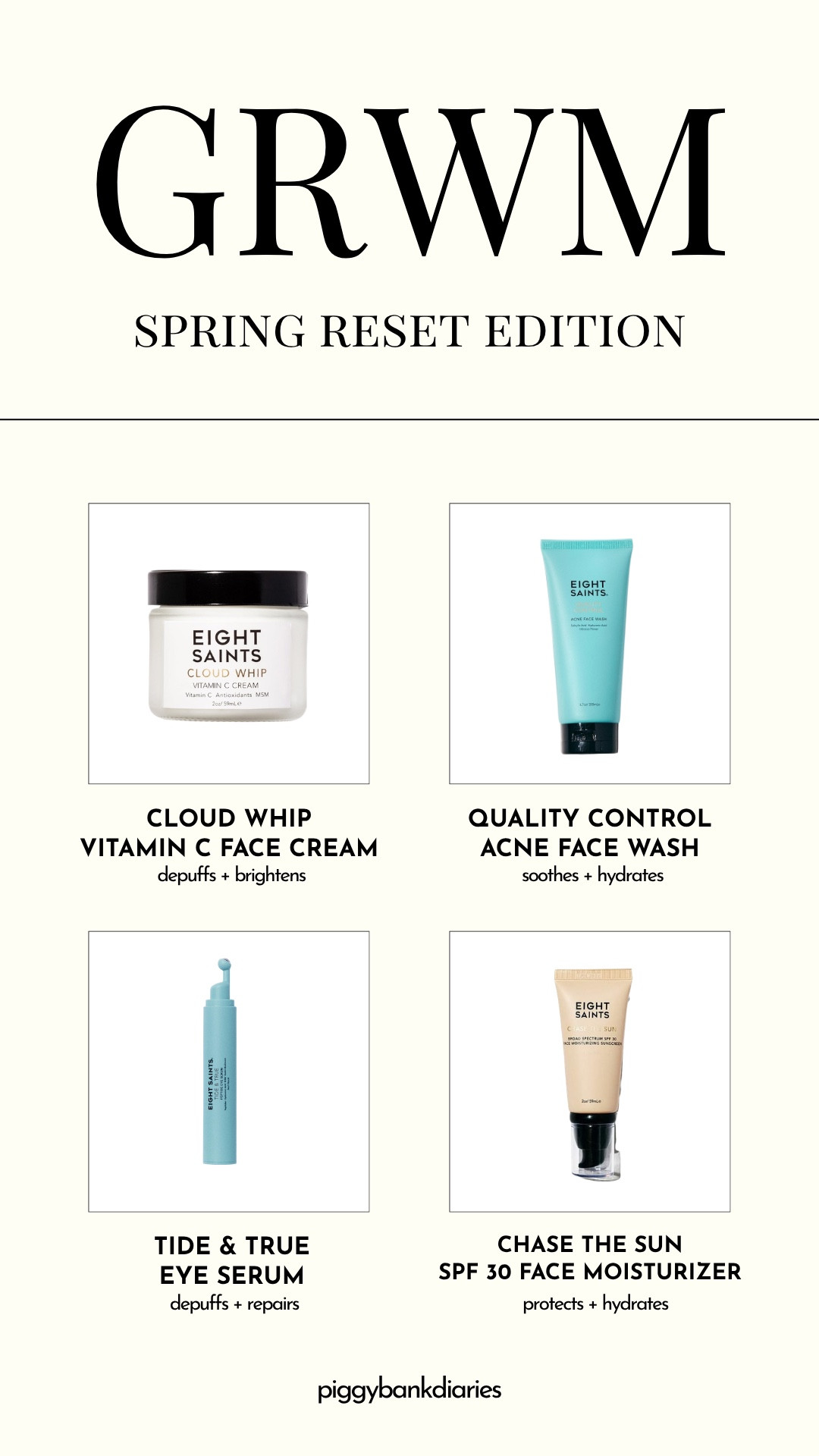 GRWM: spring refresh edition 🌿✨

Switching things up for warmer weather = lighter layers, more glow, and keeping it simple. This routine has been my go-to for hydrated, brighter-looking skin without the extra steps 🙌

☁️ Cloud Whip Vitamin C Cream – for that fresh, dewy glow
🫧 Quality Control Cleanser – gentle but actually does the job
💧 Tide & True Eye Serum – because tired mom eyes need help lol
☀️ Chase the Sun SPF 30 – non-negotiable

Easy, glowy, and out the door ✨

#ad

spring skincare, grwm routine, simple skincare, glowy skin routine, vitamin c cream, spf everyday, busy mom routine, skincare essentials, spring beauty, fresh skin, everyday glow

#LTKBeauty