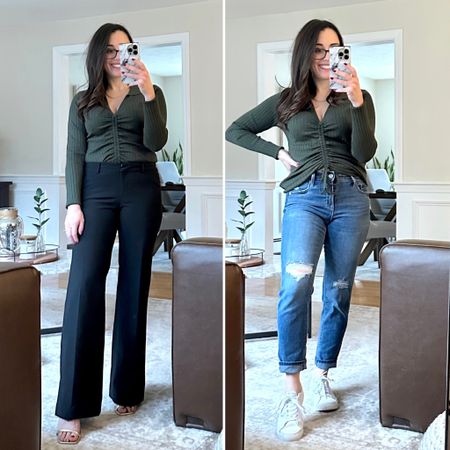 This ruched ribbed sweater is so cute!! You can make it as cropped or long as you want.  I think it looks cute tucked in too! 😍 Currently 60%OFF (30%code +30%coupon): use code 30M2VPA6.  Sale ends 1/15.  

#LTKSeasonal #LTKsalealert #LTKworkwear