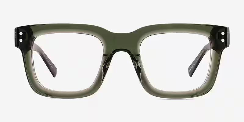 Jam Square Clear Green Full Rim Eyeglasses | Eyebuydirect | EyeBuyDirect.com