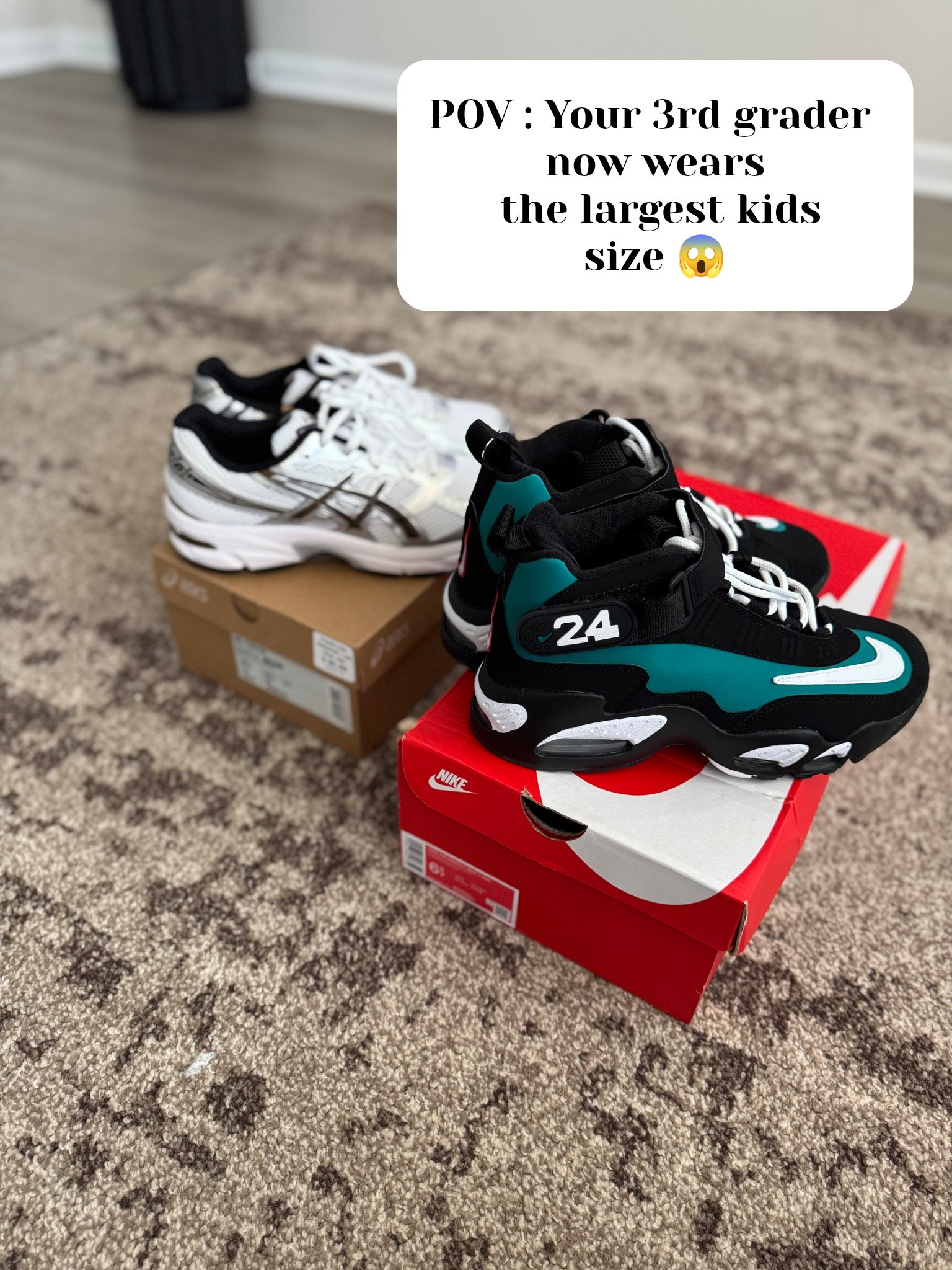 Long gone are the days that I can spend $100 and have multiple pairs of new sneakers for my son 🫠. A nice pickup after his latest growth spurt. Also, we’ve come full circle, my kid is wearing Griffey’s lol.

#kidssneakers #sneakers #asics #griffeys #nike

#LTKmomlife #LTKstorytime #LTKKids