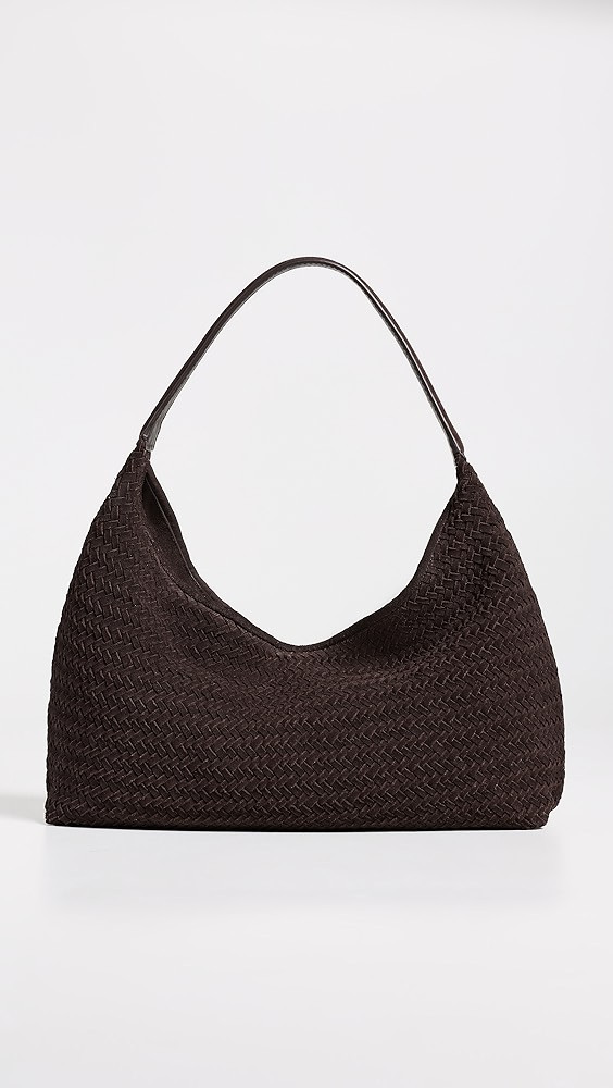 Slouchy Shoulder Woven Suede Bag | Shopbop