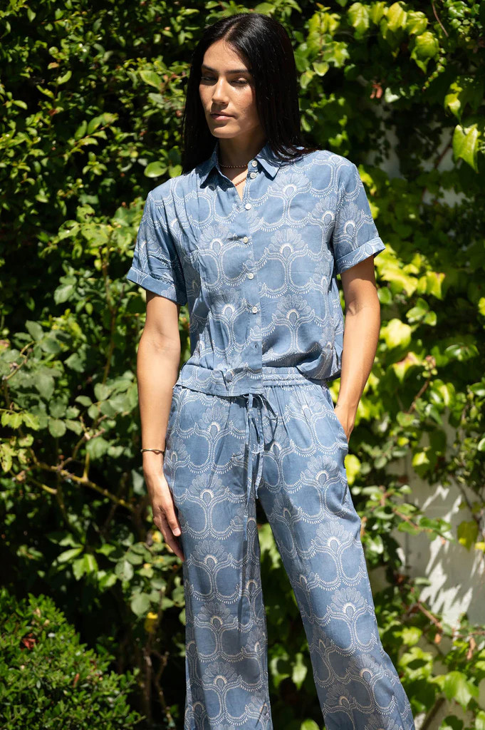 RORO PANTS IN THE MARINE PRINT | Roma Label