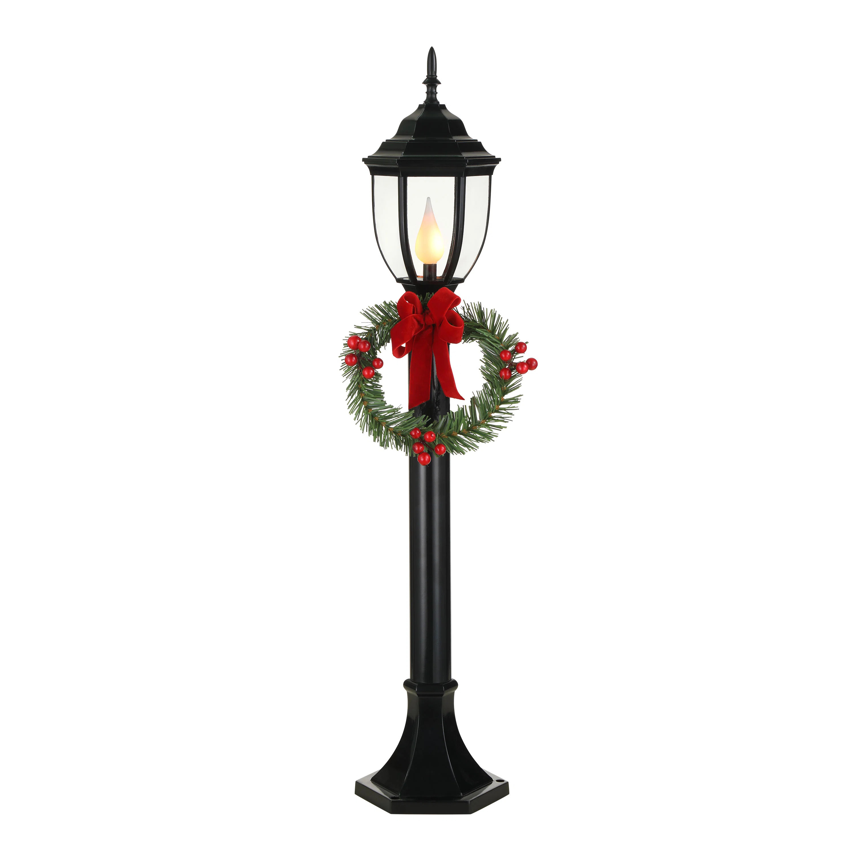 35 in. Outdoor Lit Holiday Lamp Post | Wayfair North America