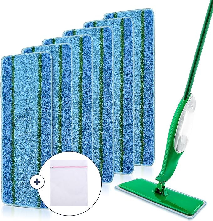 6 Pack Upgraded Spray Mop Refills for Libman Freedom Spray Mop, Washable Microfiber Spray Mop Rep... | Amazon (US)