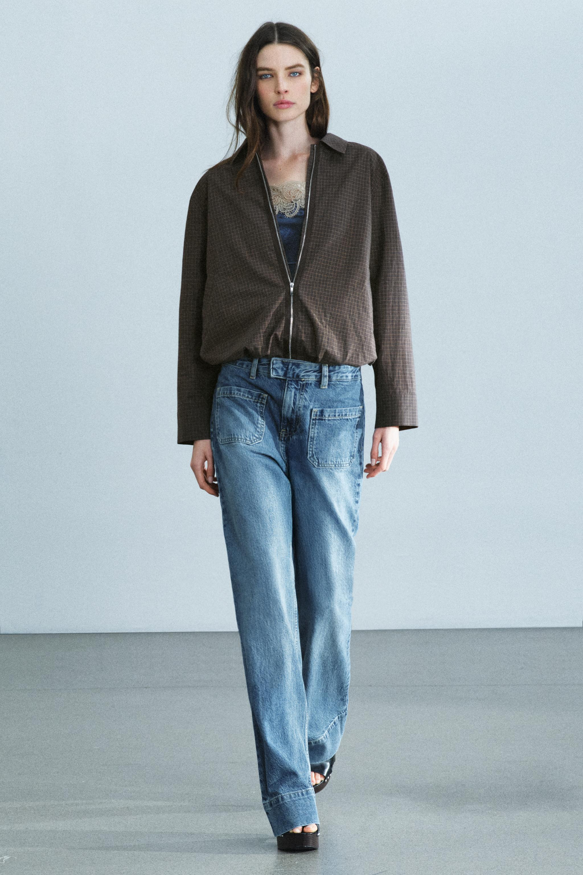 ZARA WOMAN COLLECTIONBomber jacket made from 100% cotton yarn. Lapel collar and long sleeves fini... | Zara US
