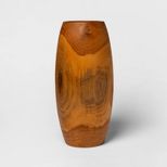 15" x 7.7" Decorative Wooden Vase Brown - Threshold™ | Target