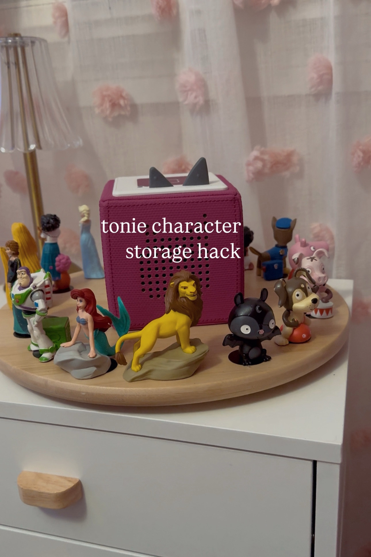 Tonie character storage, hack for tonies / Tonie box, kids room, play room, Amazon home finds, gift ideas for kids, frozen, Elsa and Ana, Moana, Moana 2, Ariel, lion king, buzz lightyear, rapunzel, peppa pig, cocomelon, kids songs, Halloween songs,  encanto 

#LTKKids #LTKHome #LTKGiftGuide
