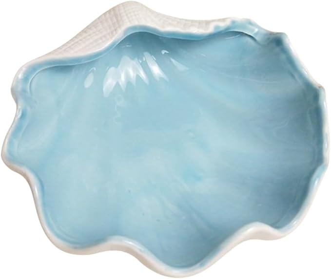 Garneck Shell Shape Jewelry Dish Tray - Ceramic Shell Candy Server Bowl - Multifunction Seashell ... | Amazon (US)