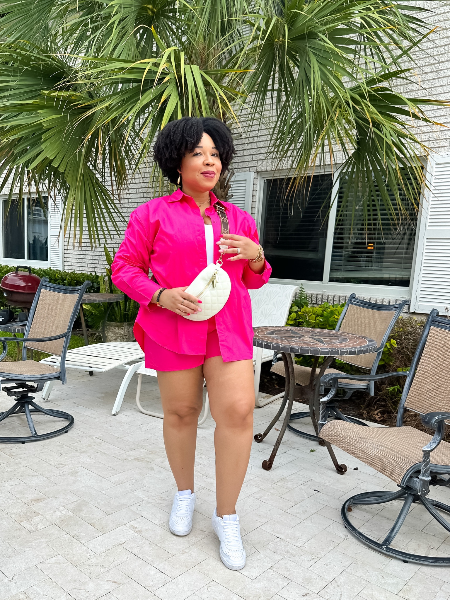 My OOTD for the Renaissance World Tour. I was aiming for Comfy but stylish and I feel like this pink ensemble did me right. 

The set is light and airy (comes in different colors). The body holds you in the right places. The sneakers comfortable to stand in the whole night. The belt bag is big enough to carry the essentials but small enough for a concert and very stylish as well.  

#LTKcurves #LTKstyletip