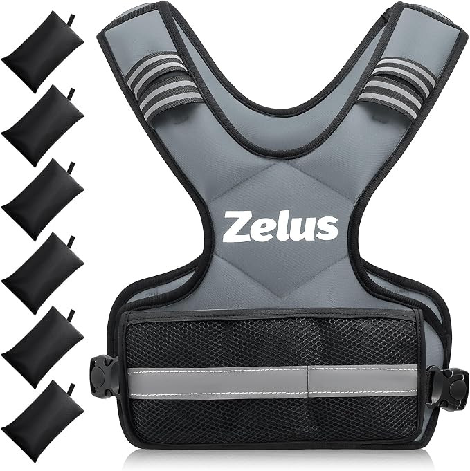 ZELUS Weighted Vest for Men and Women | 4-10lb/11-20lb/20-32lb Vest with 6 Ironsand Weights for H... | Amazon (US)