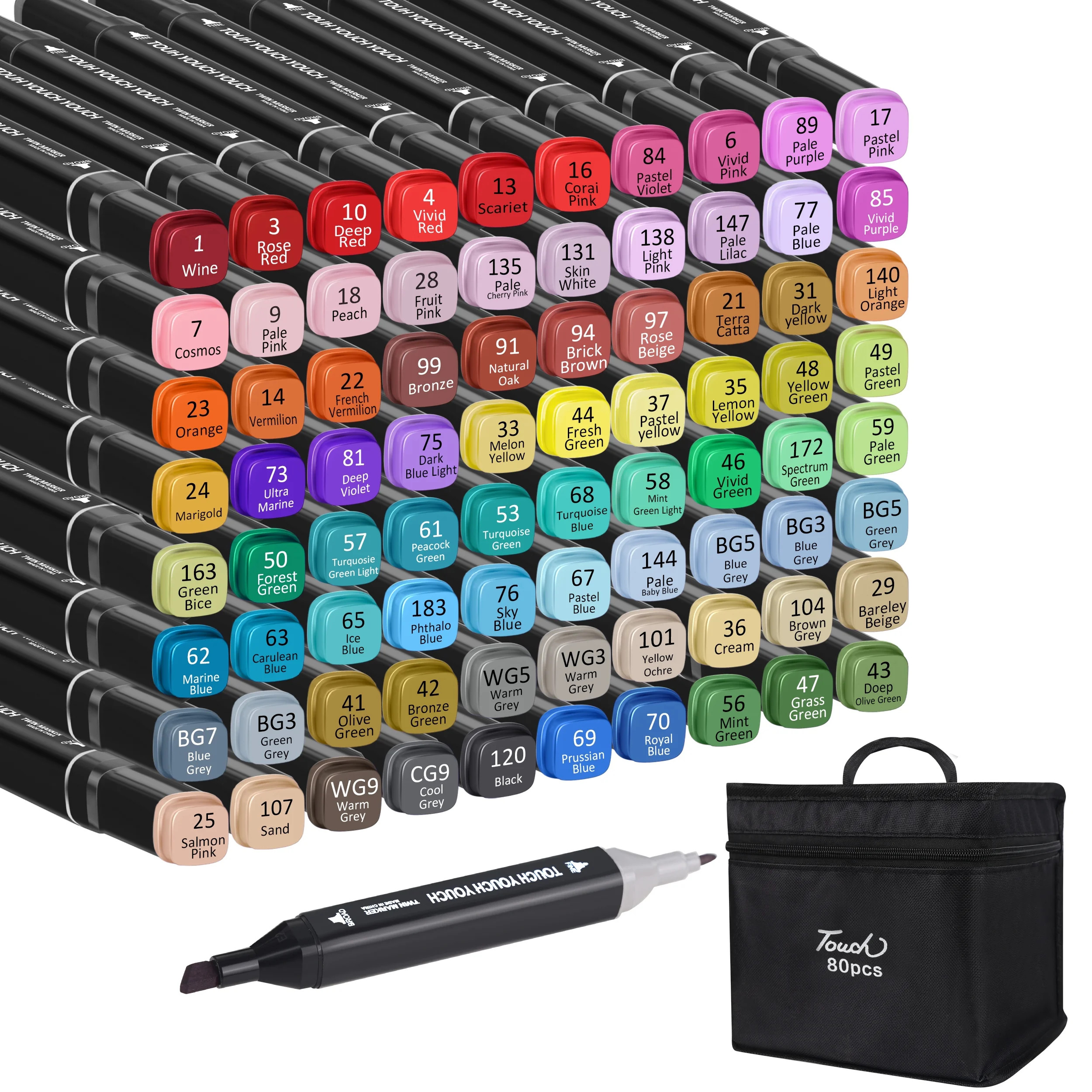 80 colour Alcohol Based Art Markers, permanent art marker set in two colours, suitable for childr... | Walmart (US)