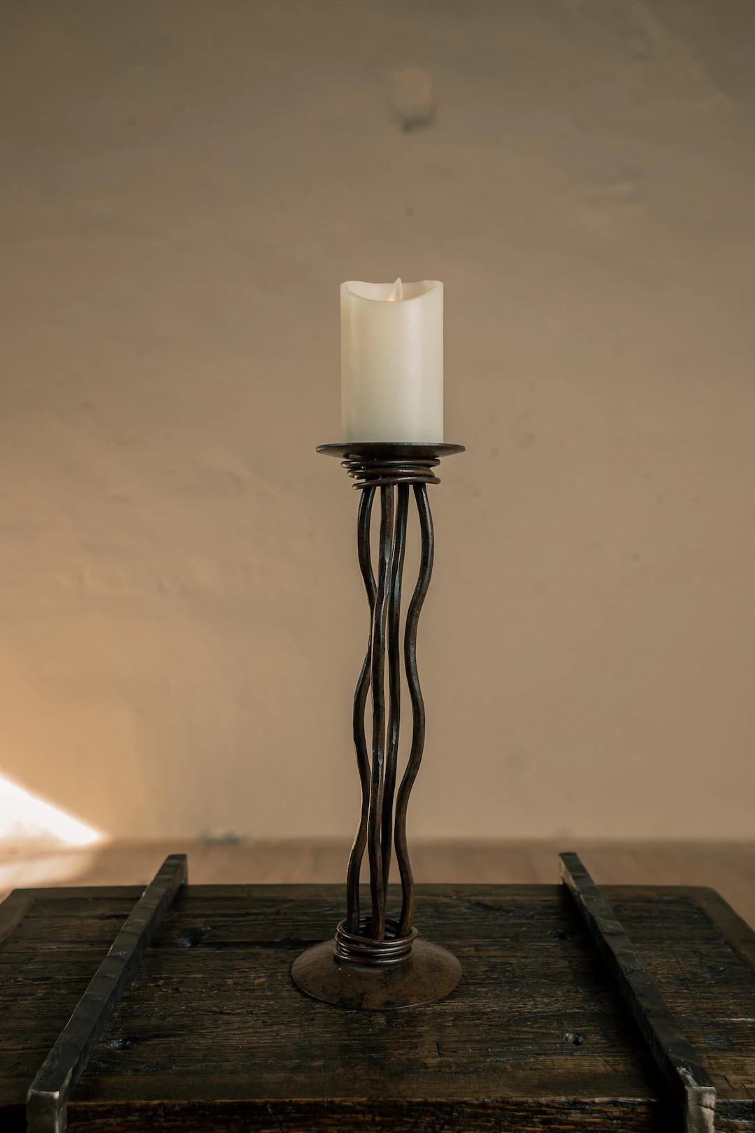 Iron Candle Holder – Black River – American Made by Urban Forge – Coal Black Finish - Etsy | Etsy (US)