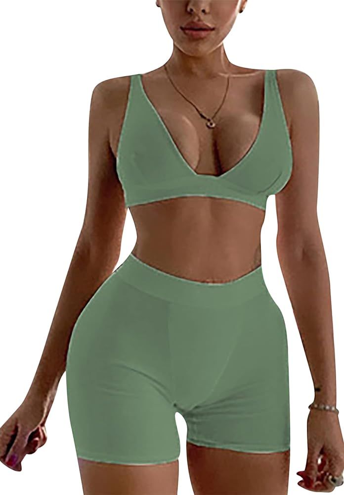 Women 2 Piece Workout Outfit | Amazon (US)