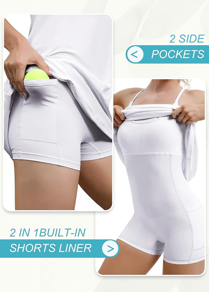 IUGA Tennis Dress for Women Athletic Dress with Built-in Shorts & Bra Womens Workout Golf Exercis... | Amazon (US)