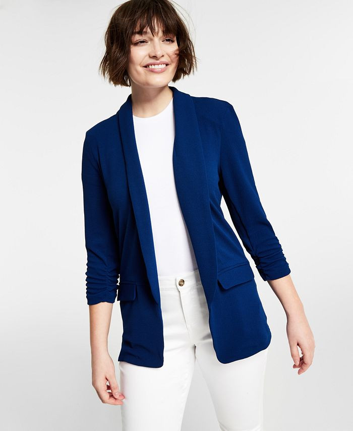Bar III Lightweight Knit 3/4-Sleeve Blazer, Created for Macy's & Reviews - Jackets & Blazers - Wo... | Macys (US)