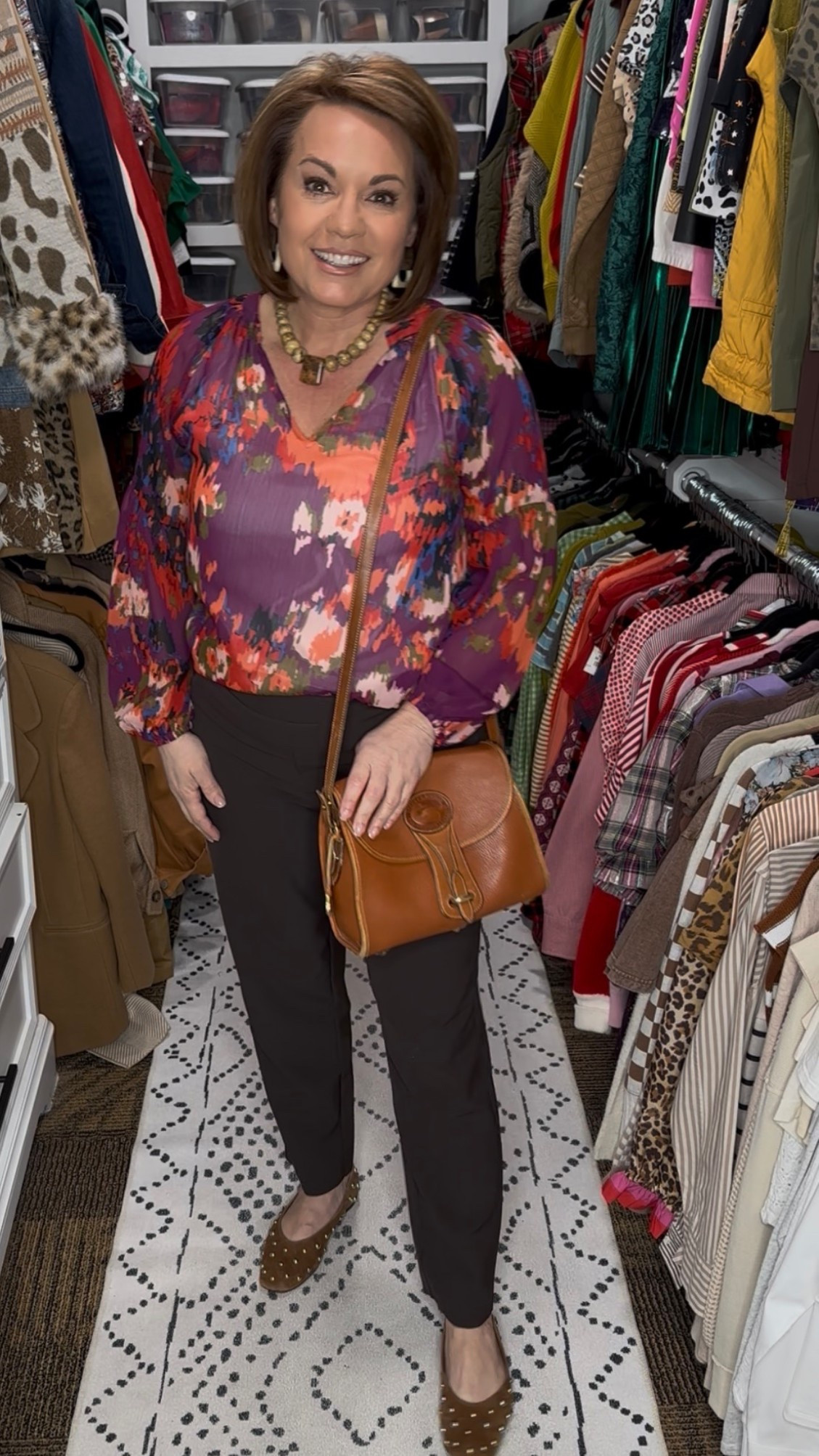 When an Outfit Just Feels Put Together

You know that moment when you put something on and it just works?

This is one of those outfits.

The rich jewel tones in the blouse paired with tailored ankle pants create a balanced silhouette that feels refined but still comfortable. Add warm cognac accessories and everything ties together seamlessly.

Nothing fussy.
Nothing overdone.
Just intentional styling.

I love how the structured handbag and studded flats add subtle texture without competing with the print. It’s polished enough for work, but still completely wearable for real life.

This is the kind of outfit formula I reach for again and again — tailored bottoms, a statement top, and coordinated accessories that echo each other.

Linking all the pieces here.

⸻

over 50 outfit inspiration
business casual women
tailored ankle pants outfit
printed blouse styling ideas
cognac handbag outfit
polished everyday style
chic workwear inspiration
put together outfit formula

⸻

If you’d like, I can also write one that leans more lifestyle — like “what I’d wear to…” (meeting, lunch date, school event, etc.) for a more relatable angle.

#LTKootd #LTKOver40 #LTKMidsize