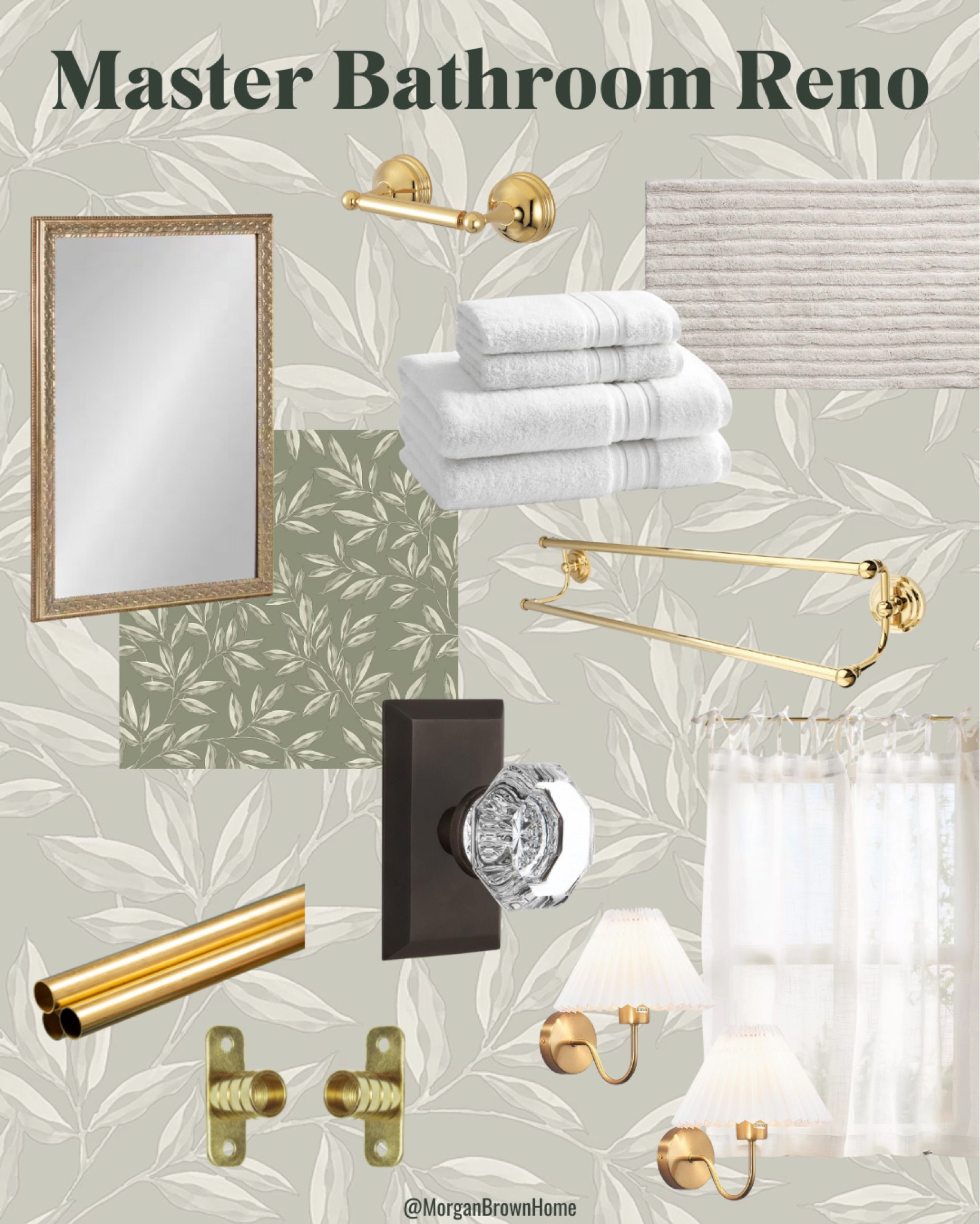 We’re nearing the end of our Master Bathroom Renovation and it’s looking so beautiful! Classic gold touches and a warm green wallpaper make it so chic and cozy! 

#LTKstyletip #LTKhome #LTKfindsunder50